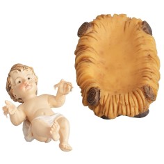 Baby Jesus with cradle 5x3.5 cm recommended for 12 cm statues 2