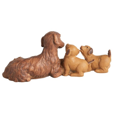 Familia de perros para estatuas de 12 cm, estatuas de Fontanini, perros.