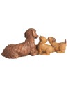 Famiglia di cani per statue 12 cm Fontanini