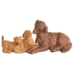 Familia de perros para estatuas de 12 cm, estatuas de Fontanini, perros.