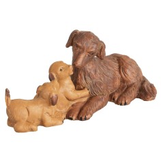 Famiglia di cani per statue 12 cm Fontanini statue, cani 2