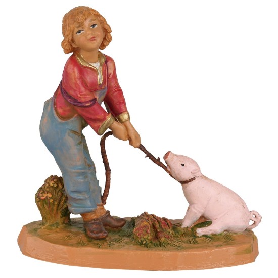 Bambino con maiale serie 12 cm Fontanini