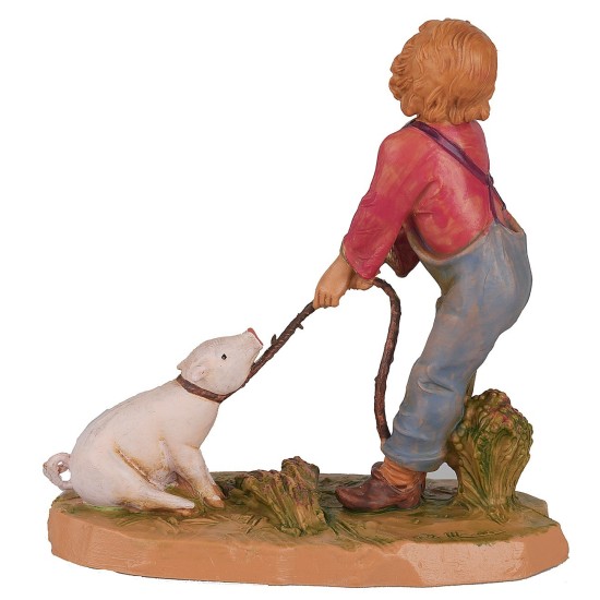 Bambino con maiale serie 12 cm Fontanini fontanini, serie