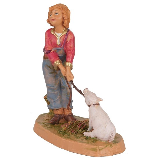 Bambino con maiale serie 12 cm Fontanini
