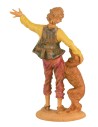 Uomo con cane 10 cm Fontanini base, cane, altezza, fontanini