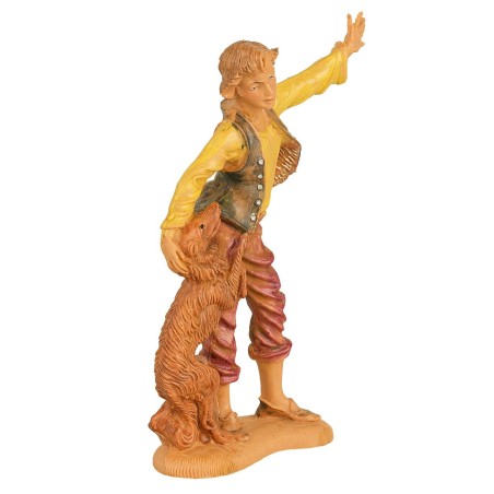 Hombre con perro 10 cm Fontanini base, perro, altura, Fontanini