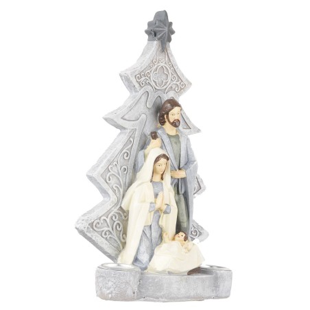 Natività con albero portacandele cm 12x5x20,5 h. 