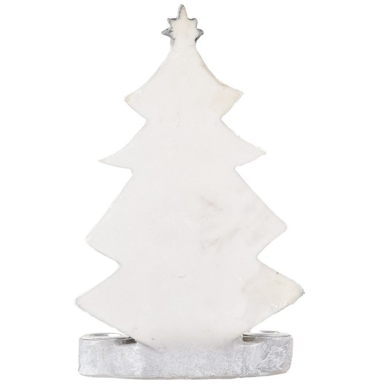 Natività con albero portacandele cm 12x5x20,5 h. 