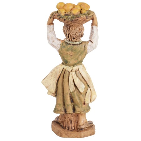 Donna con cesta di frutta 10 cm Euromarchi lux base