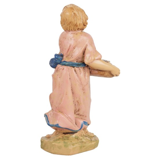 Donna con cesta di pesce 10 cm Euromarchi lux