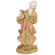 Donna con cesta di galline 10 cm Euromarchi 2