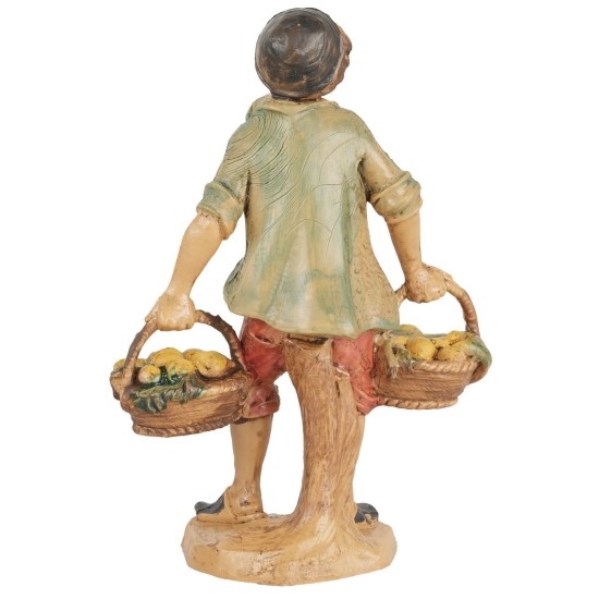 Pastor con cestas de fruta 10 cm Euromarchi lux base