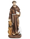 San Francesco 12 cm in resina altezza, resina, base, reale