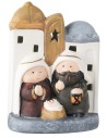 Natividad Naïf iluminada cm 9x6,5x13 h altura, María, niño