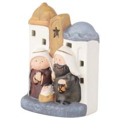 Natividad Naïf iluminada cm 9x6,5x13 h altura, María, niño 2