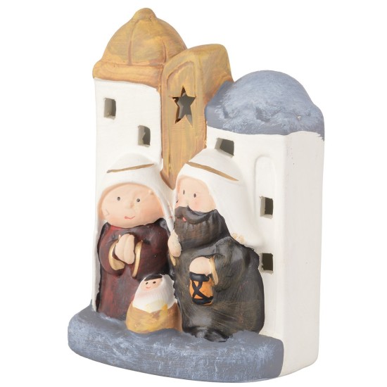 Natividad Naïf iluminada cm 9x6,5x13 h altura, María, niño
