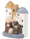 Natività Naïf illuminata cm 9x6,5x13 h