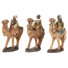 Set tre Re Magi sul cammello 10 cm in resina altezza, resina 2