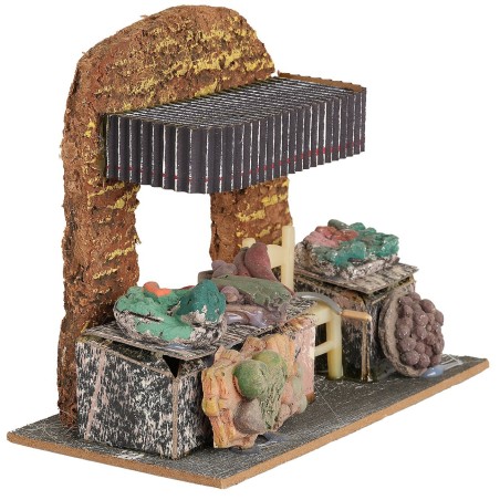 Bottega del fruttivendolo in resina cm 15x8x12,5 h altezza