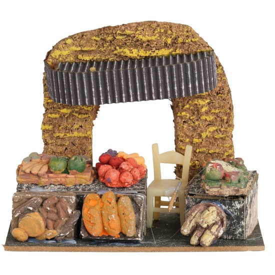 Bottega del fruttivendolo in resina cm 15x8x12,5 h altezza