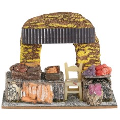 Tienda con alimentos cm 15x8x12,5 h altura, producto, estatuas