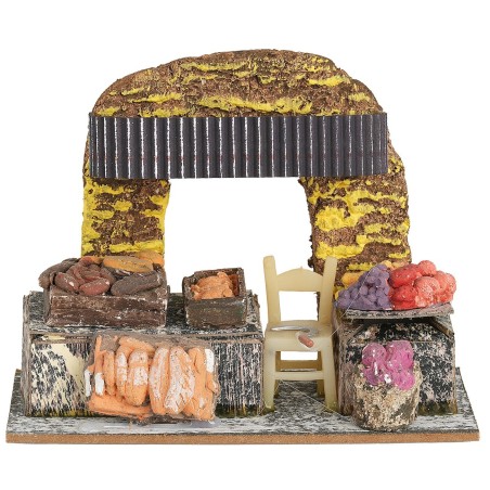 Tienda con alimentos cm 15x8x12,5 h altura, producto, estatuas