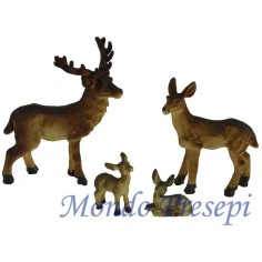 Set of 4 deer in the resin