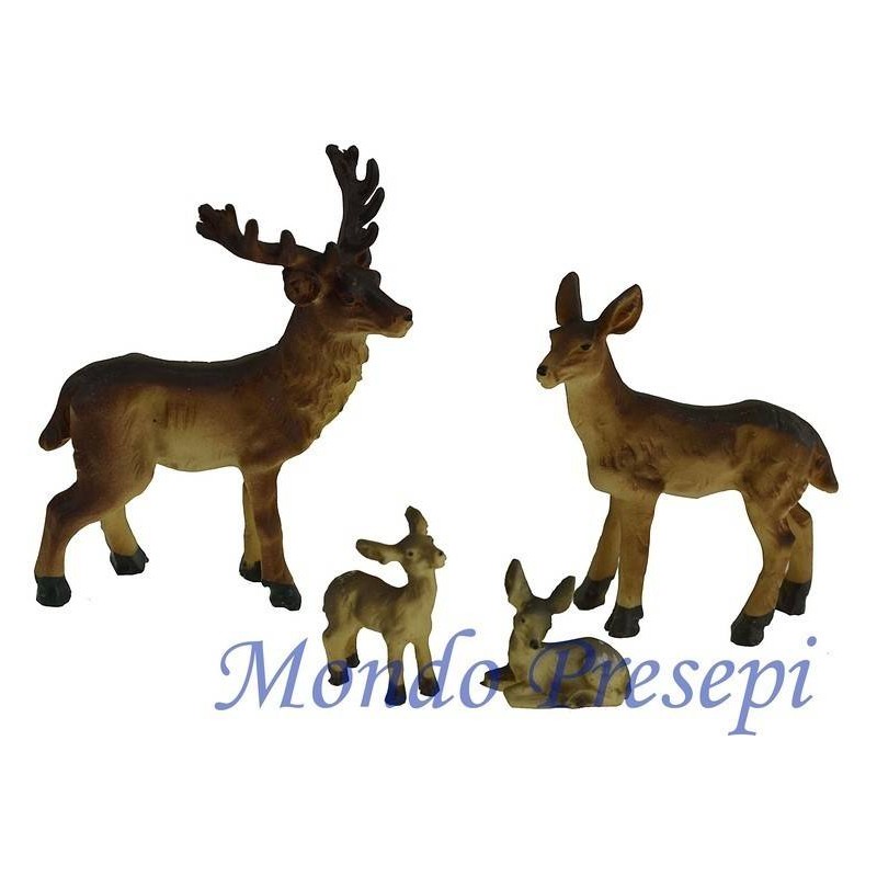 Set of 4 deer in the resin