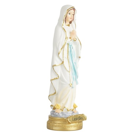 Madonna de Lourdes de 22 cm de altura, base de resina.