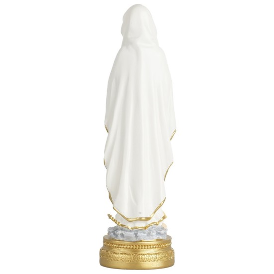Madonna di Lourdes 22 cm in resina altezza, base, resina