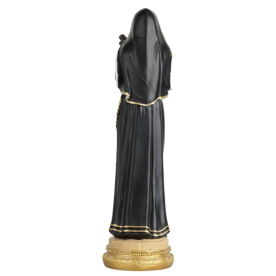 Santa Rita 31 cm en resina altura, resina, base, real, rita