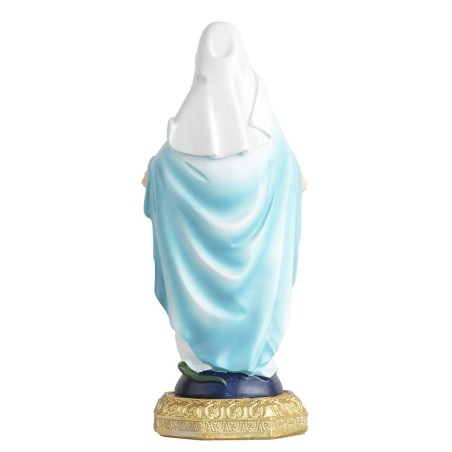María Virgen 15 cm en resina altura, base, resina, real