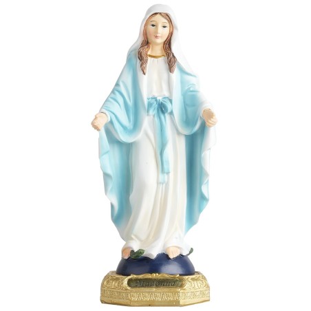 Virgen María de 22 cm de altura, base de resina, realista