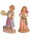 Two musician children from the 12 cm Fontanini series