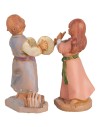 Two musician children from the 12 cm Fontanini series