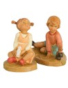 Due bambini con giochi serie 12 cm Fontanini