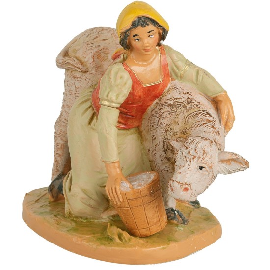 Giovane con vitello serie 12 cm Fontanini