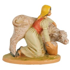 Giovane con vitello serie 12 cm Fontanini base, serie, vitello 2