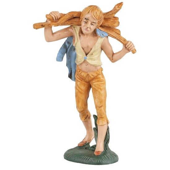 Woodsman with a bundle on shoulders 15 cm Euromarchi