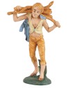 Woodsman with a bundle on shoulders 15 cm Euromarchi