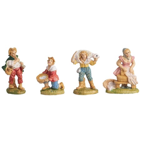 Set 8 statuine cm 4 Euromarchi statuine, base, pastore