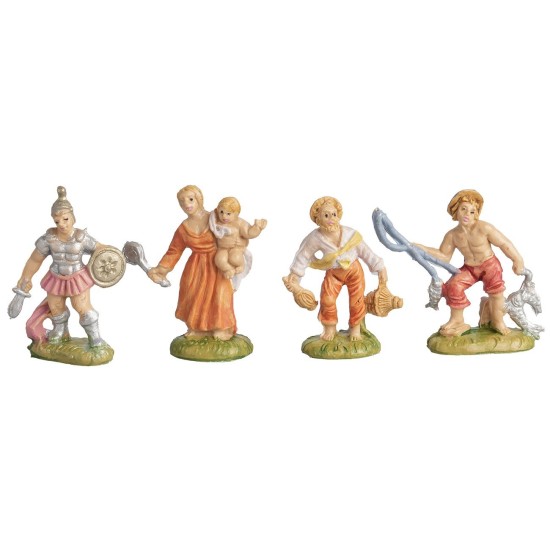 Set 8 statuine cm 4 Euromarchi statuine, base, pastore