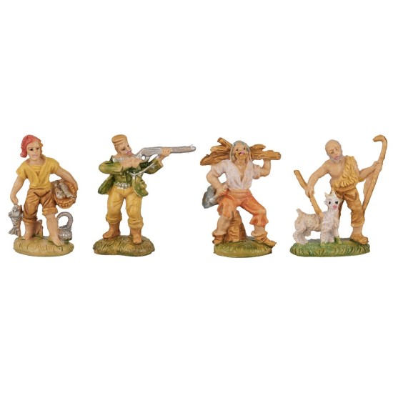 Set 8 statuine presepe 4 cm Euromarchi