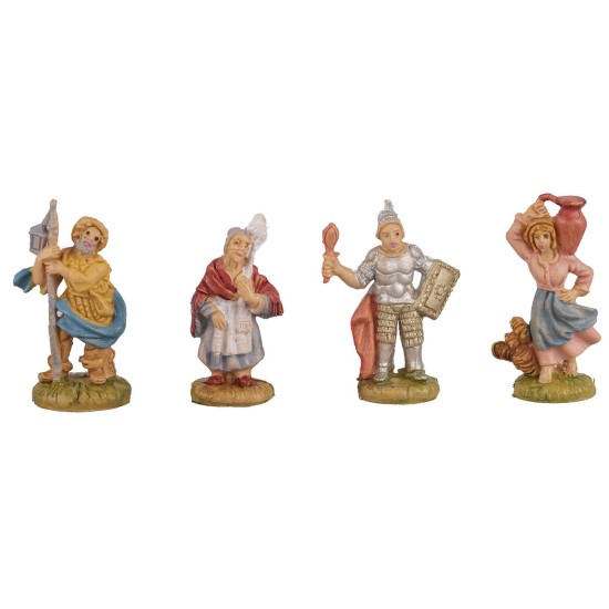 Set 8 statuine presepe 4 cm Euromarchi euromarchi, base