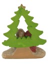 Natività Naïf con albero in resina 6x3x8 h