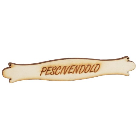 Nativity scene sign in wood 10.5x1.7 cm available with writing: