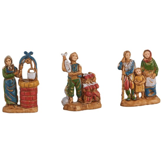 Set 6 mestieri cm 3,5 Euromarchi altezza, base, serie