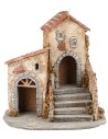 Gruppo di case con scalinata cm 23x27x24,5 h
