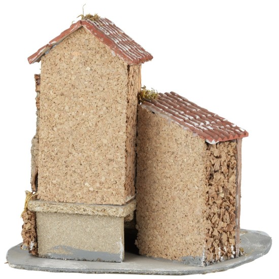 Gruppo di case con scalinata cm 23x27x24,5 h