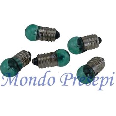 Envelope of 5 light bulbs green att. E10 - C
